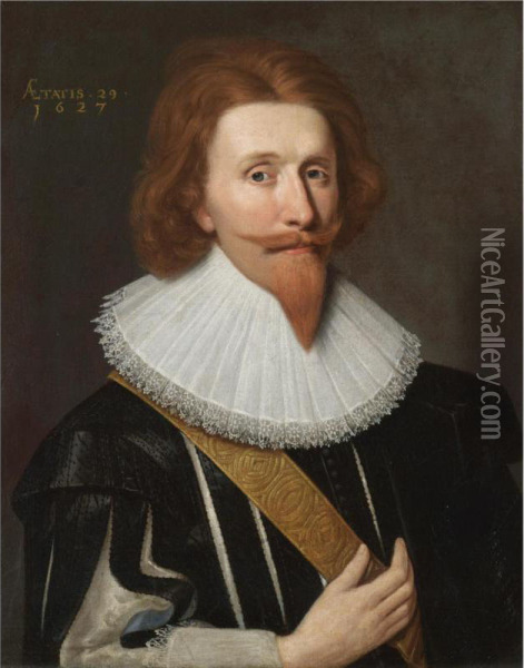Portrait Of A Gentleman Oil Painting - Adam de Colone