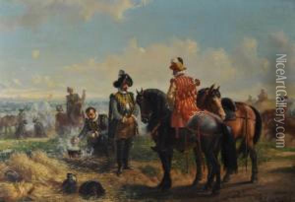 Battle 
Orders Oil Painting - Jules Van Imschoot