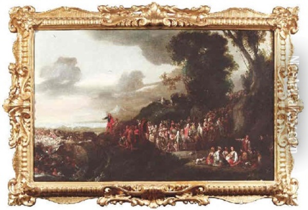 Moses Fuhrt Die Israeliten Durch Das Rote Meer Oil Painting - Hans Jordaens III