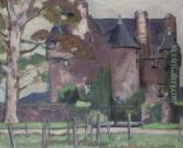 Barcaldine Castle Oil Painting - Francis Campbell Boileau Cadell