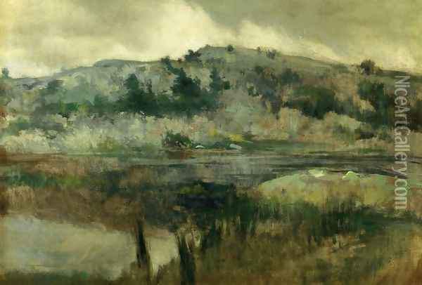 Paradise Rocks Newport Oil Painting - John Henry Twachtman