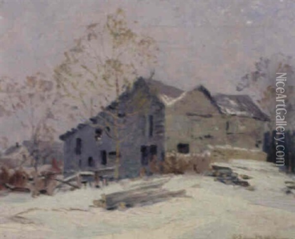 Winter In Brown County Oil Painting - Edward K. Williams