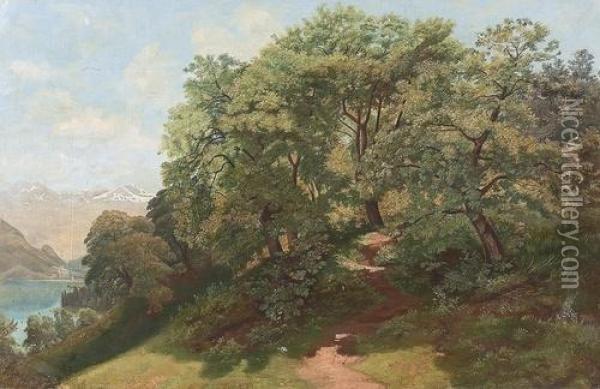 Zugeschrieben
Sommerliche Landschaft. Oil Painting - Charles Dubois, Dit Dubois-Melly
