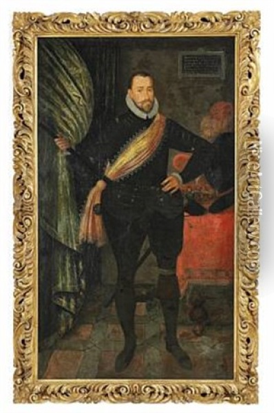 Portrait Of King Frederik Ii Oil Painting - Hans Knieper