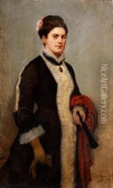 Portrait Einer Spanischen Dame Oil Painting - Louis Frederic Schutzenberger