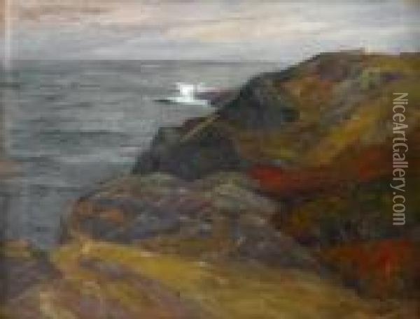 Coast At Ogunquit Oil Painting - Charles Herbert Woodbury