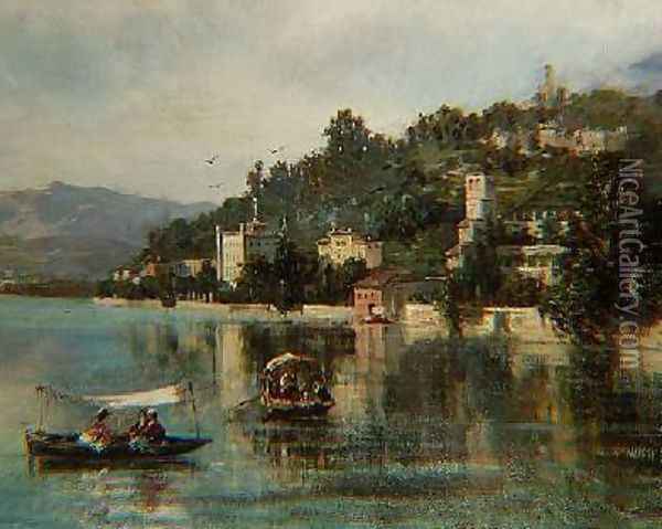 Lake Como Oil Painting - Gustave Mascart