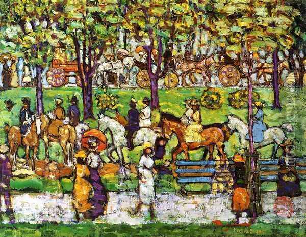 Central Park3 Oil Painting - Maurice Brazil Prendergast
