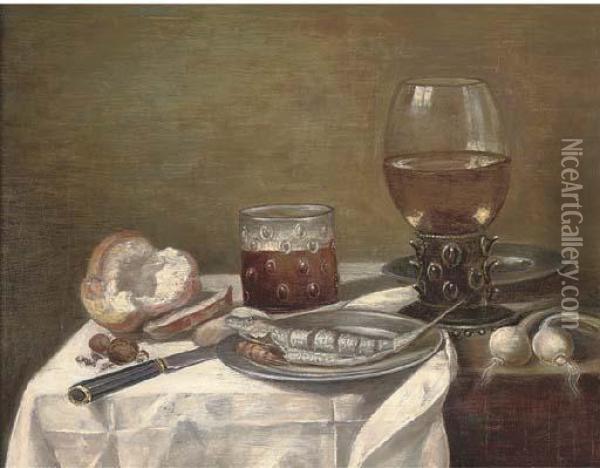 A Roemer Of Wine Oil Painting - Willem Claesz. Heda