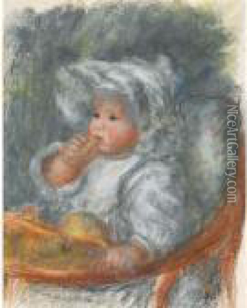 L'enfant, Jean Renoir, Dans La Chaise Oil Painting - Pierre Auguste Renoir