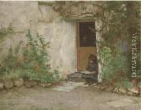 The Epps Door Oil Painting - William Langley