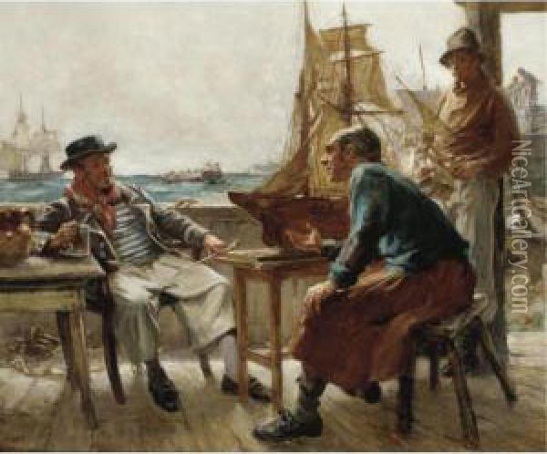 The Model Ship Oil Painting - Arthur David Mccormick