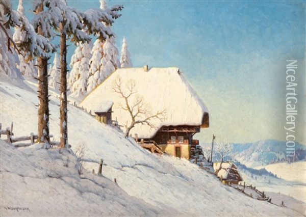 Im Simonswaldertal Oil Painting - Karl Hauptmann