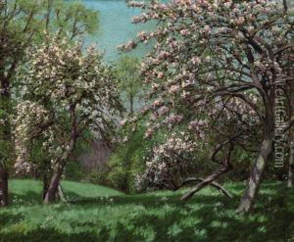 Apple Blossom Oil Painting - Rudolph Onslow-Ford