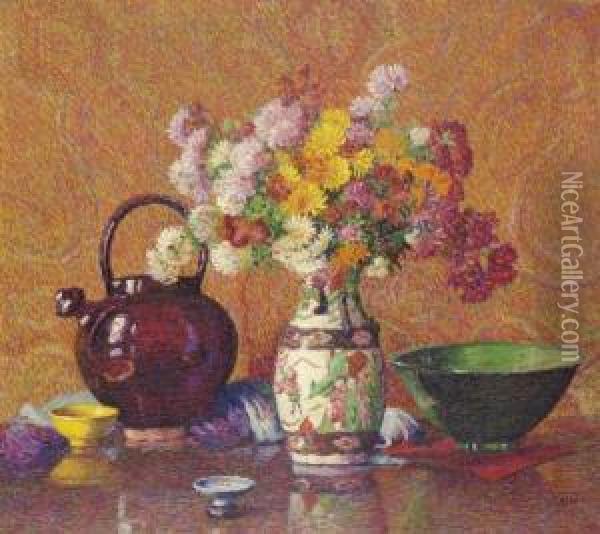 The Chinese Vase Oil Painting - Lillian Burk Meeser