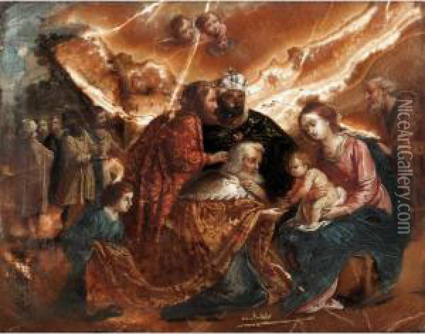 The Adoration Of The Magi Oil Painting - Jacques De Stella