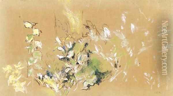 Fleurs au jardin Oil Painting - Jean-Edouard Vuillard