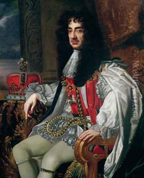 Portrait of King Charles II 1630-85 Oil Painting - Sir Peter Lely