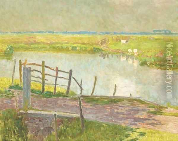 La Barriere (mai) - La Lys Oil Painting - Emile Claus