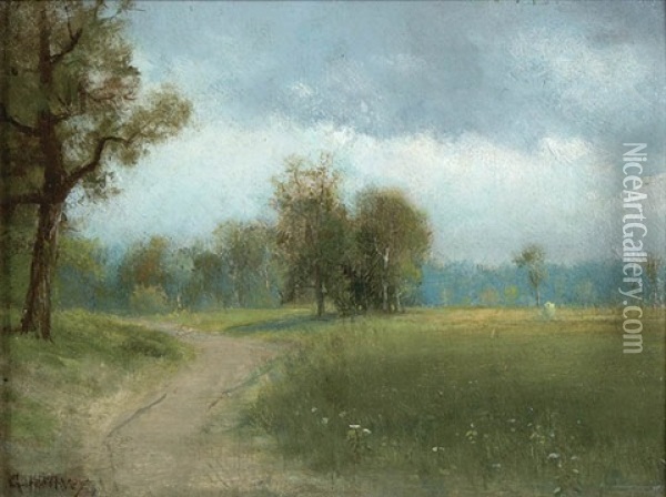 Summer Landscape Oil Painting - George Harvey