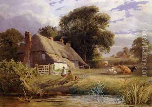 Summer Afternoon Oil Painting - John Henry Mole