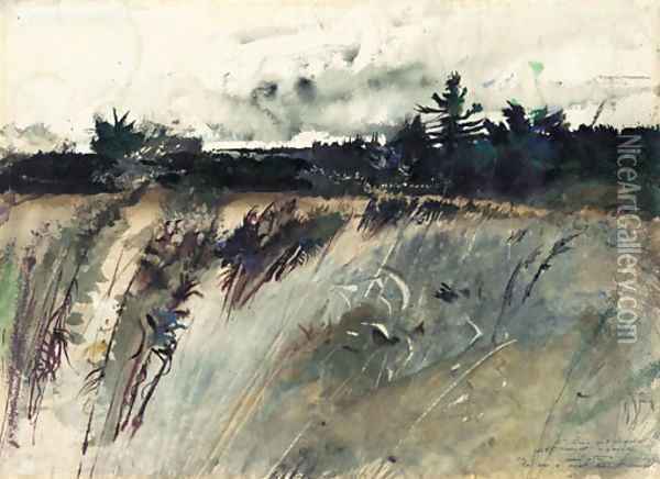 Waldoboro Woods Oil Painting - Henriette Wyeth