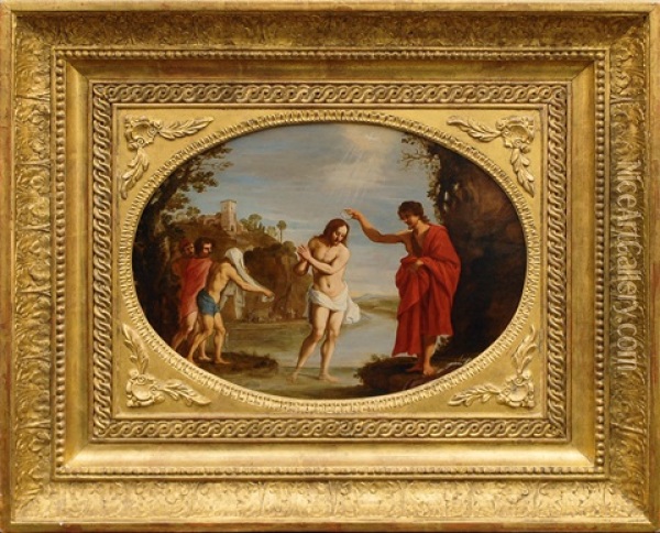 The Baptism Of Christ Oil Painting - Filippo Napoletano
