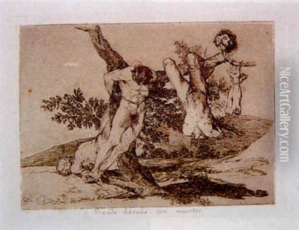 Grande Hazana Con Muertos Oil Painting - Francisco Goya
