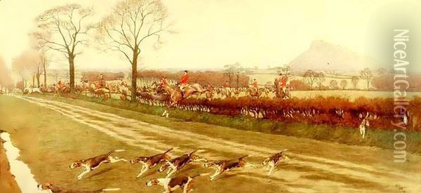 The Cheshire - away from Tattenhall 2 Oil Painting - Cecil Charles Aldin