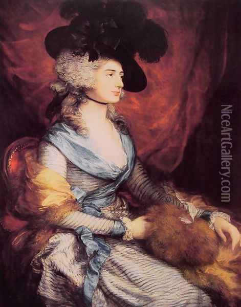 Mrs Sarah Siddons 1785 Oil Painting - Thomas Gainsborough