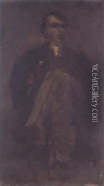 Portrait Of Oscar Wilde Oil Painting - Walter Greaves