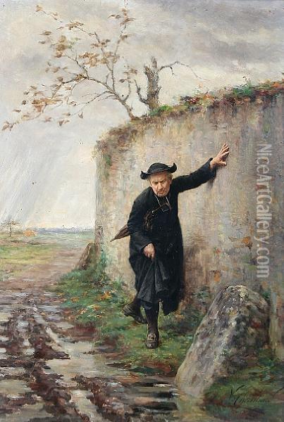 Le Chemin De Paradis Oil Painting - Vincent J.-Baptiste Chevilliard