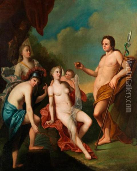 Das Urteil Des Paris Oil Painting - Johann Heinrich The Elder Tischbein