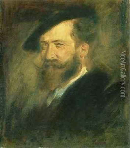 Portrait of the Artist Wilhelm Busch 1832-1908 Oil Painting - Wilhelm Busch