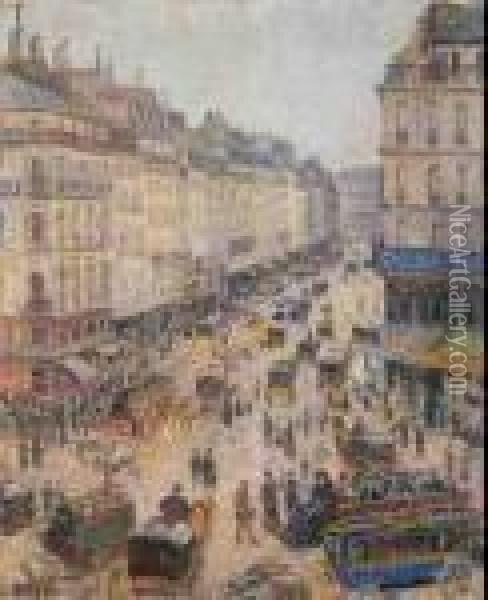 Rue Saint-lazare Oil Painting - Camille Pissarro