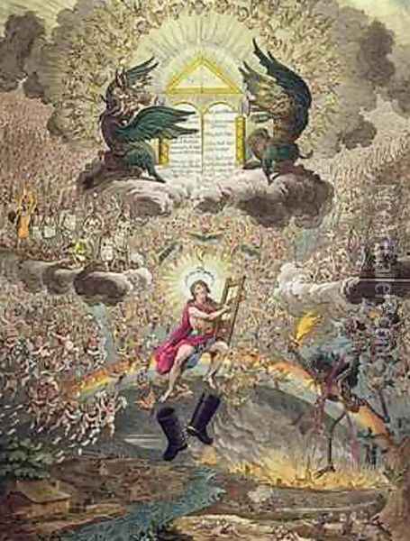 The Apotheosis of Hoche 2 Oil Painting - James Gillray