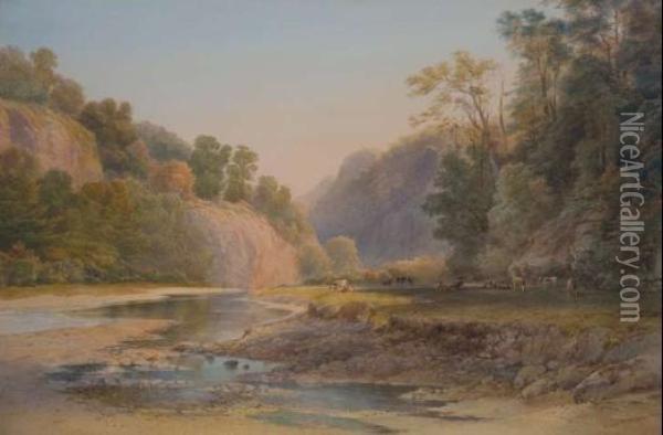 Upukerora Gorge, New Zealand Oil Painting - Nicholas Chevalier