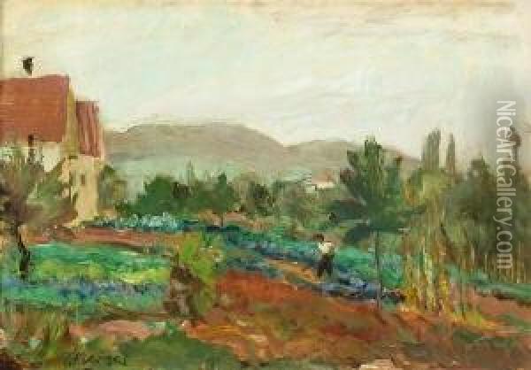 Landschaft. Oil Painting - Ernst Berger
