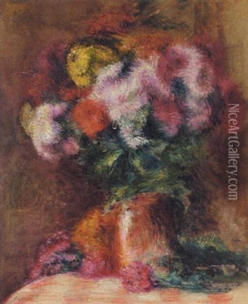 Fleurs Oil Painting - Eugene Murer