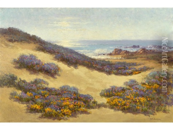 Wildflowers Along The Coast Oil Painting - William Franklin Jackson