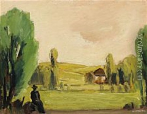 Rojle Enge North Of Middelfart Oil Painting - Ernst Johan Zeuthen