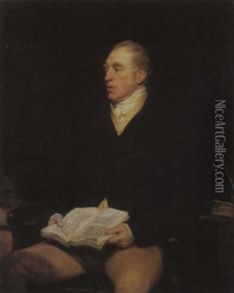 A Portrait Of Peter Johnson Of Carnallock, Claimant To The Earldom Of Annandale Oil Painting - Thomas Phillips