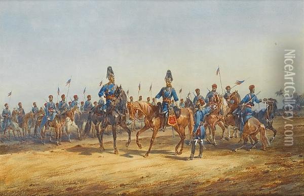 The 6th Bengal Cavalry Oil Painting - Orlando Norie