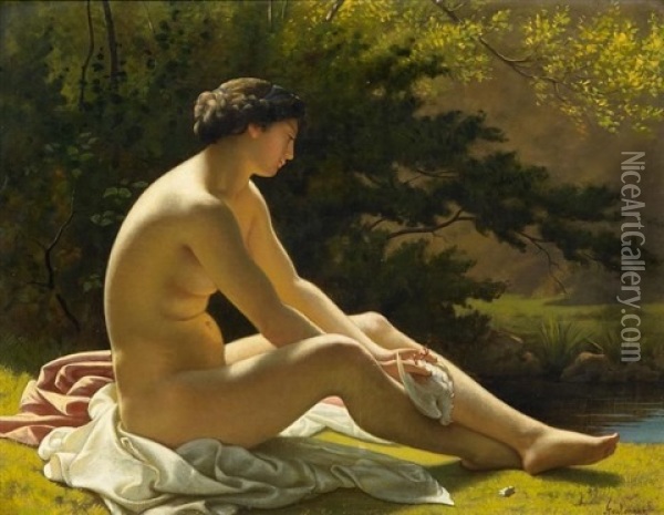 Die Melancholie Oil Painting - Alfred Charles Foulongne