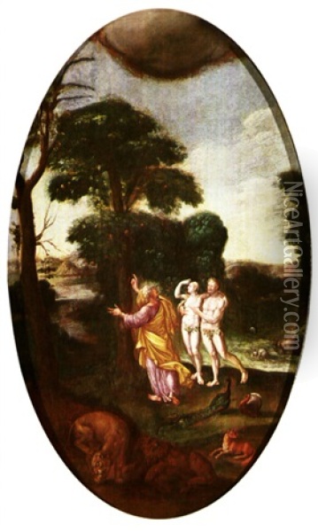 El Arbol Del Pecado Original Oil Painting - Jacob Bouttats