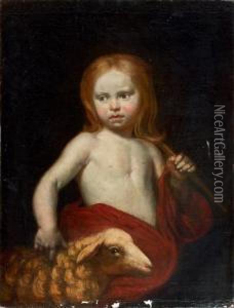 Saint Jean-baptiste Enfant Oil Painting - Jacob Cornelisz Van Oostsanen