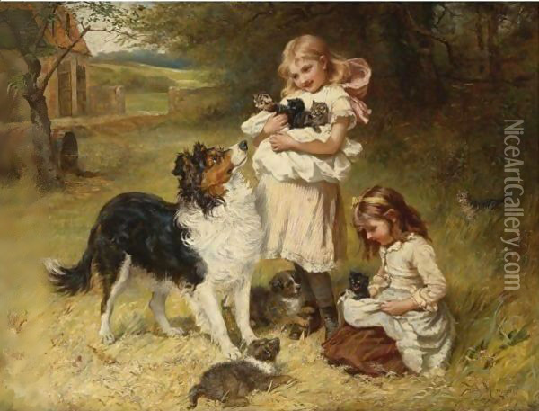 Rival Families Oil Painting - Frederick Morgan