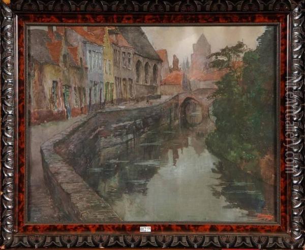 Vue De Gand Oil Painting - Jules De Bruycker