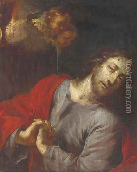 Christ the Man of Sorrows Oil Painting - Flemish School