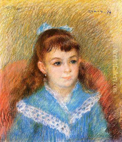 Portrait Of A Young Girl Aka Elizabeth Maitre Oil Painting - Pierre Auguste Renoir